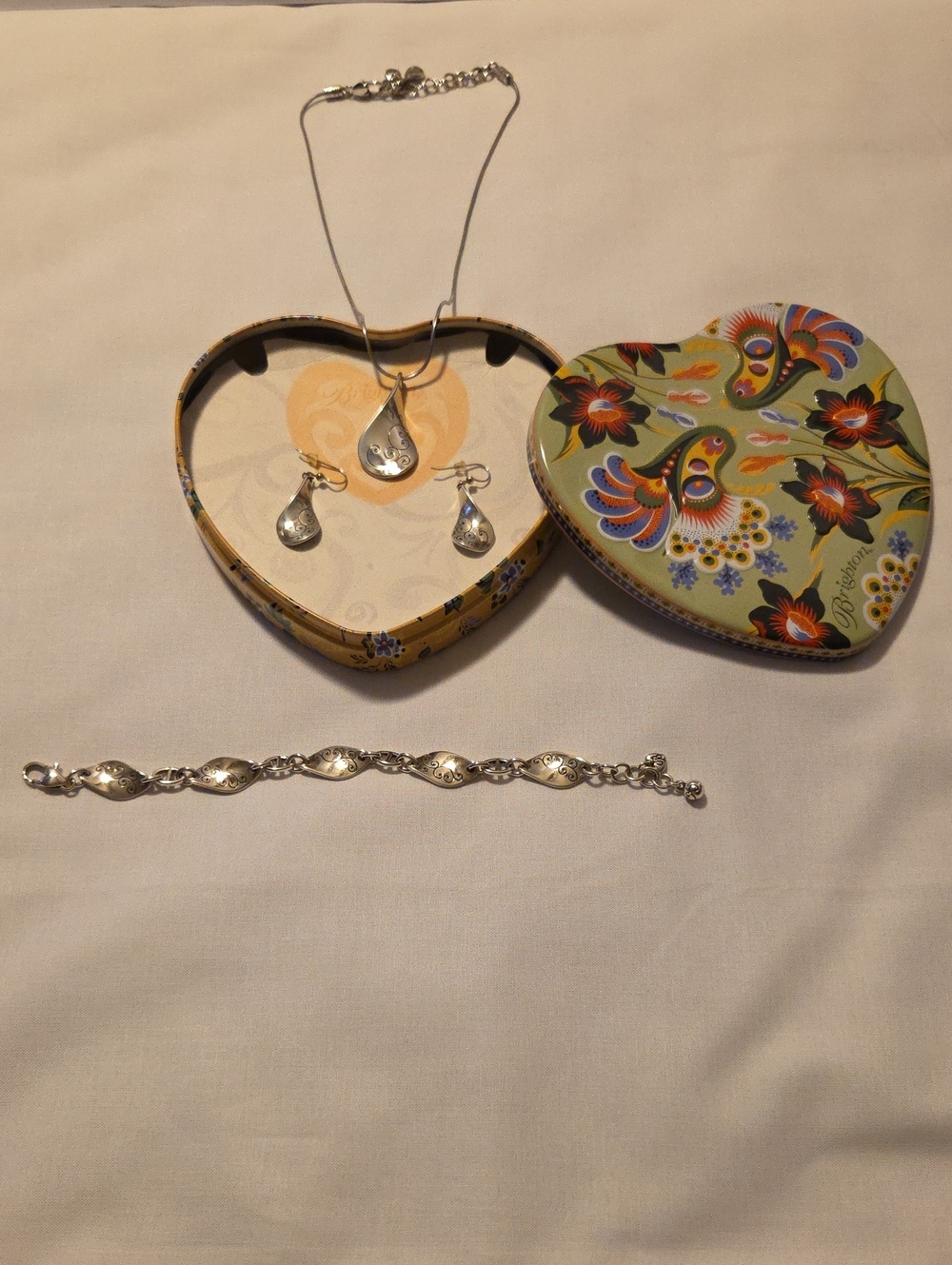 Brighton Twirl Teardrop Necklace & Earrings with Bracelet